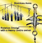 Osprey swivel dredges with stainless bar. Dredge from 12 to 36in arms