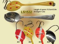 Special fishing spoons using a real teaspoon. 
