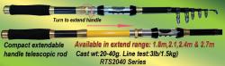 Osprey compact telescopic rod with extendable handle for compactness
